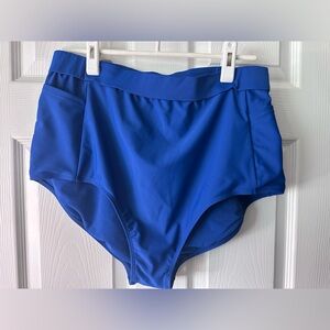 Torrid Blue Ultra High-Rise Swim Bottom With Pockets
